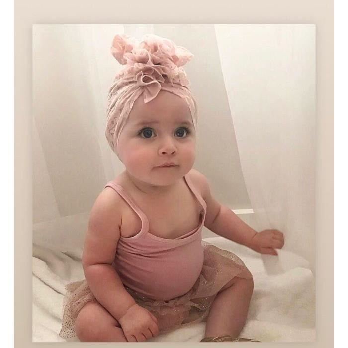 Casquette Enfants Accessoires De Dentelle D Ete Beanie S Filles Nouveau Ne Bebe Turban Enfants Princesse Arc Solide Cdiscount Pret A Porter