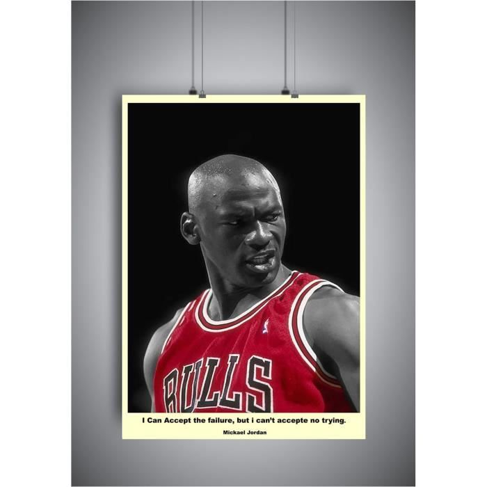Gratuit Images Poster Jordan Citation Motivation Wall Art A3 42x29 7cm le plus cool salutations