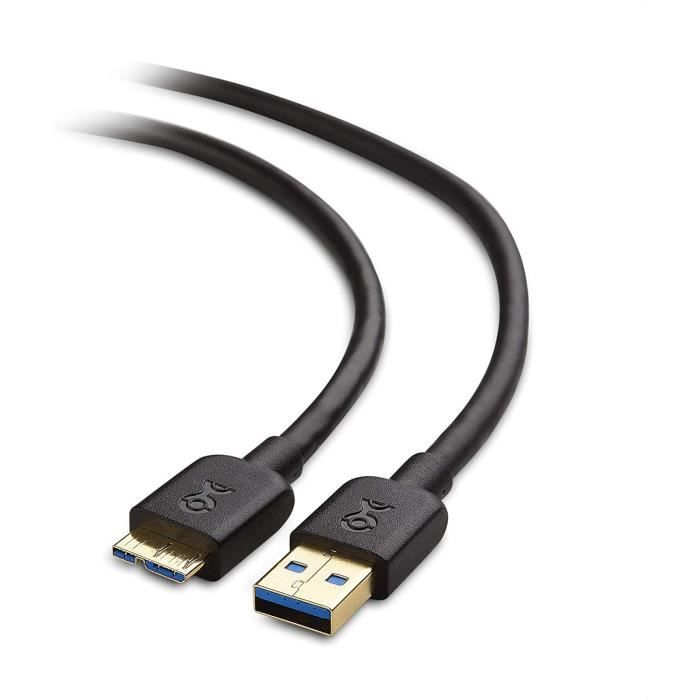 Cable Disque dur Externe 1m (Cable USB 3.0 vers Micro B, Câble Disque dur  Externe), noir A857 - Cdiscount Informatique