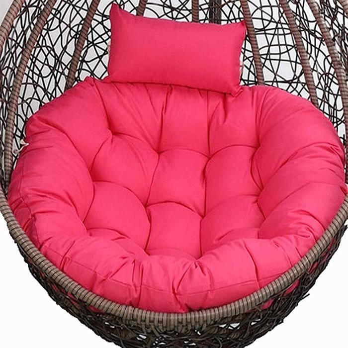 Coussin Fauteuil Suspendu Papasan Avec Oreiller - Coussin Rond Épais Pour Chaise Oeuf Rotin, Jardin Et Intérieur, 105cm Ou 125cm