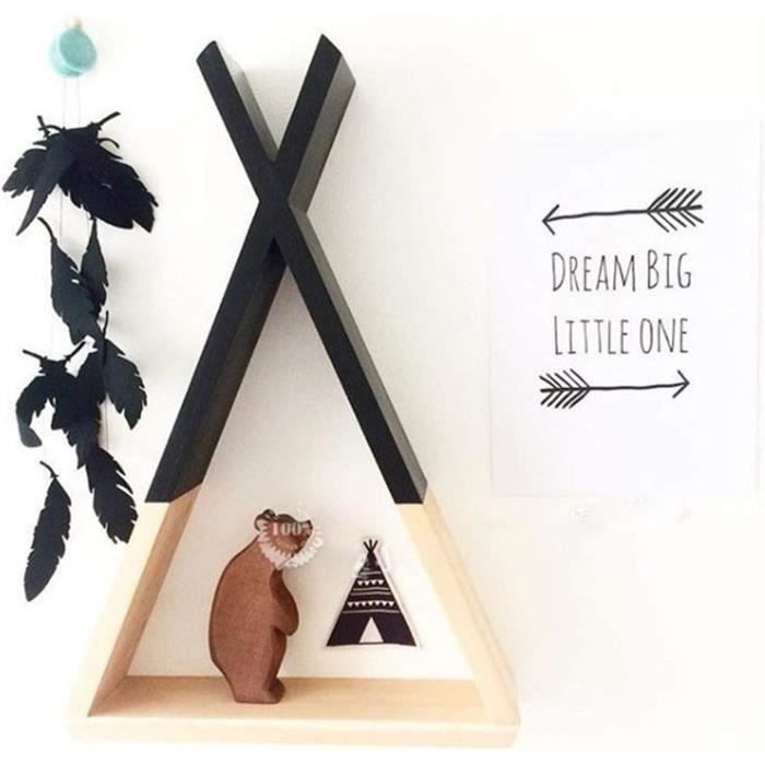 Décoration murale,Étagère murale en bois pour chambre d'enfants