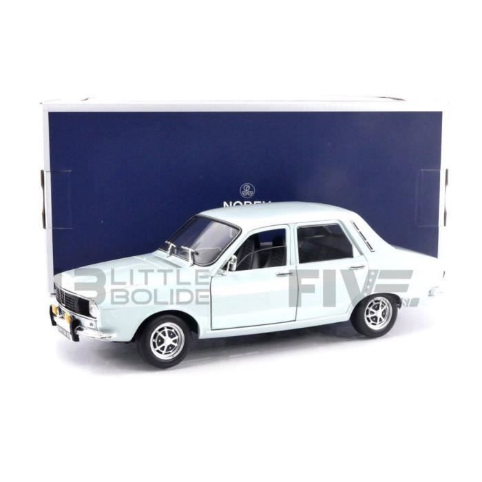 Voiture Miniature de Collection - NOREV 1/18 - RENAULT 12 TS - 1974 - Light Blue - 185219