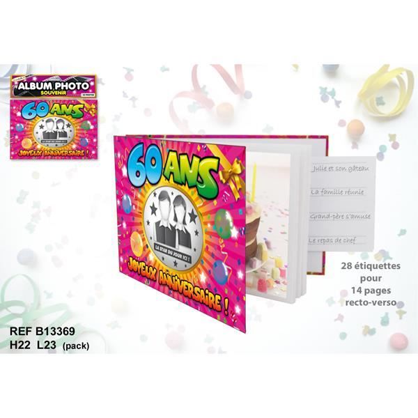 Album Photo Joyeux Anniversaire 60 Ans Achat Vente Album Album Photo Album Photo Joyeux Annivers Cdiscount