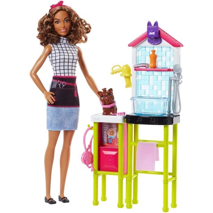 barbie avec chien et chiot