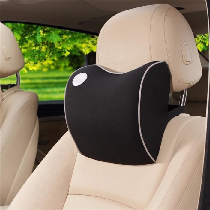 Ergocar Appuie-tête Coussin de Cou,Orthopédique Mousse à Mémoire Oreiller  De Soutien du Dos pour Voiture, Maison, Chaise de Bureau et Voyager ( Oreiller pour Le Cou, Noir) : : Cuisine et Maison