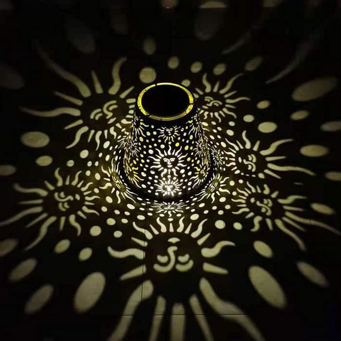 Lanterne Solaire à Suspendre En Métal - Décoration De Jardin - Avec