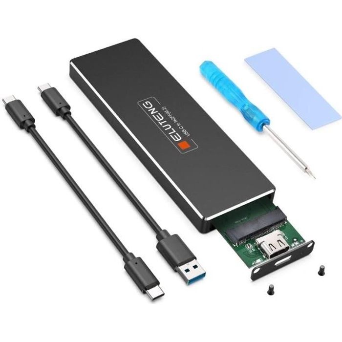 ELUTENG Boîtier SSD M.2 SATA vers USB C Gen1 USB 3.1 UASP 6Gbps Boîtier  Externe Disque Dur M2 NGFF to USBC Adaptateur B et B + M - Cdiscount  Informatique