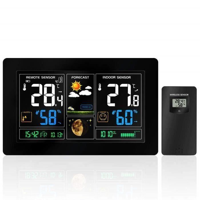 Letouch Station Meteo Sans Fil Avec Ecran Couleur Haute Definition Et Capteur Exterieur Pour La Maison Alarmes Previsions Meteo Station Meteo Avis Et Prix Pas Cher Cdiscount