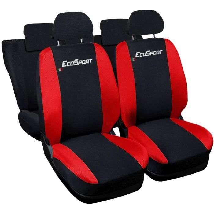 Lupex Shop Housses de siège auto compatibles pour Ecosport Noir Rouge