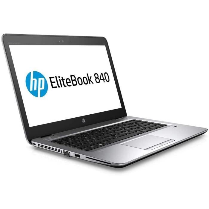 EliteBook 840 G3 14 pouces Ordinateur Portable - Core i5 2,3 GHz CPU, 8 Go de RAM, 256 Go SSD, Windows 10 Pro (Reconditionné)[58]