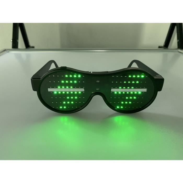 AUklOPVZZ Lunettes LED Bluetooth – Contrôle Par Appli – Multicolores – Accessoire Lumineux Pour Raves, Concerts Et Fêtes