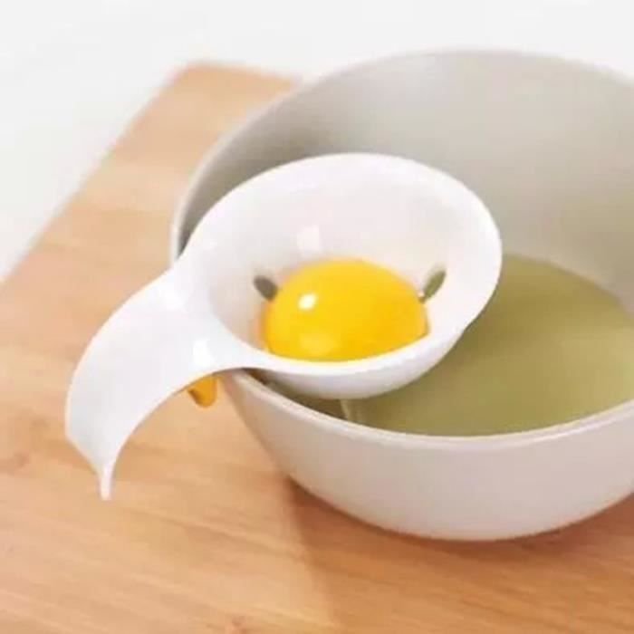 Séparateur d'œuf Petit ustensile de cuisine Tree2018 Séparateur d'œuf en céramique blanc jaune d'œuf Petit ustensile de cuisson 
