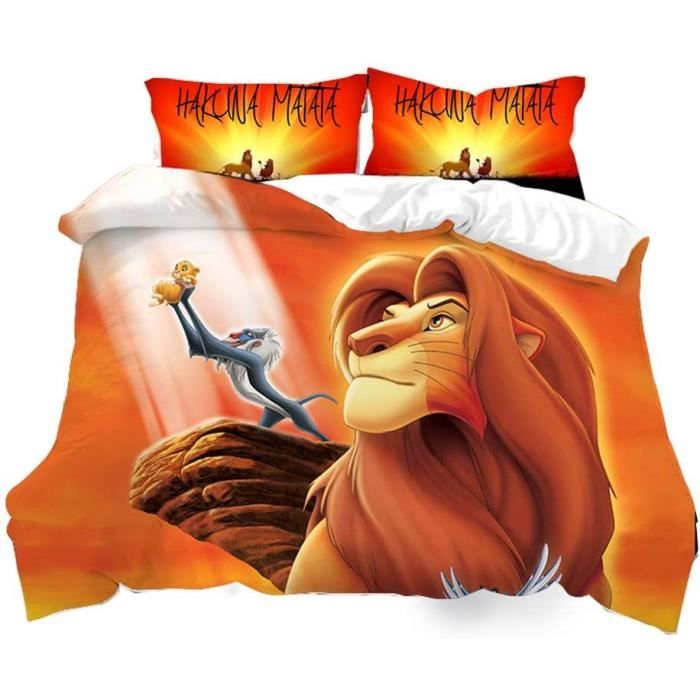 Copripiumino Le Roi Lion In Cotone - Per Letto Singolo, 140x200 Cm, Con Federa, Tema Il Re Leone - Foto 2