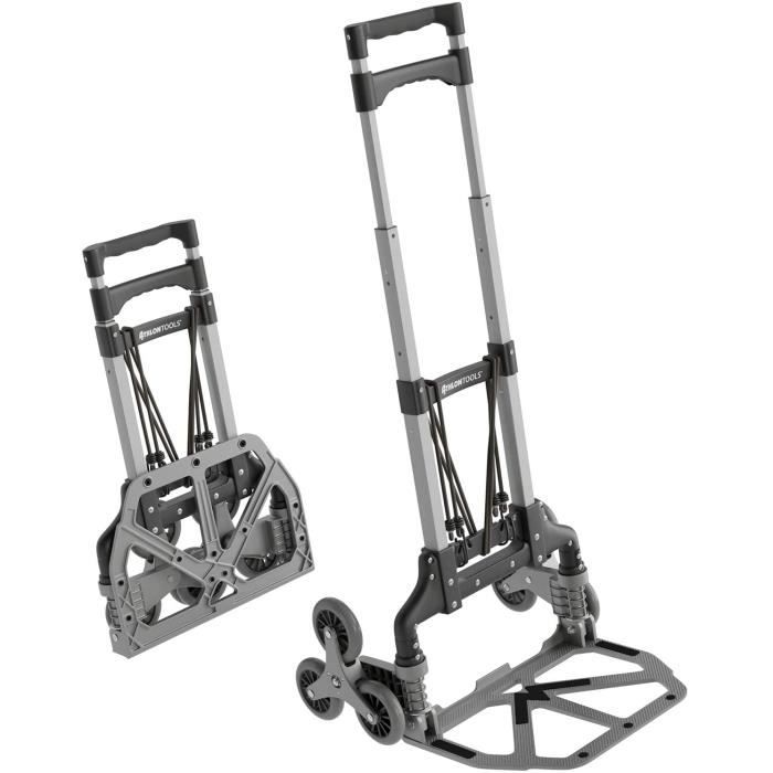 Diable Pliable En Aluminium ATHLON TOOLS Avec Roues Et Patins Antidérapants - Modèle 2025 Avec Cordes
