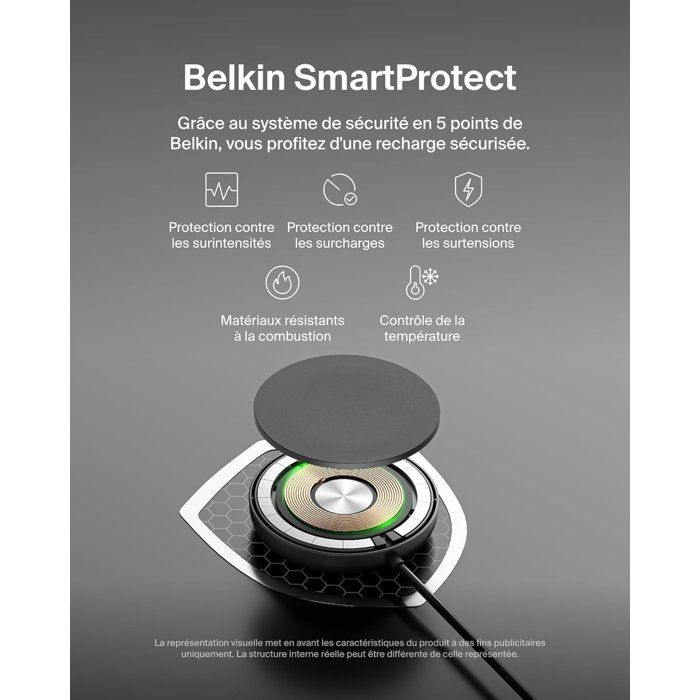 Pad de recharge - BELKIN - USB-C - 15 W - Noir