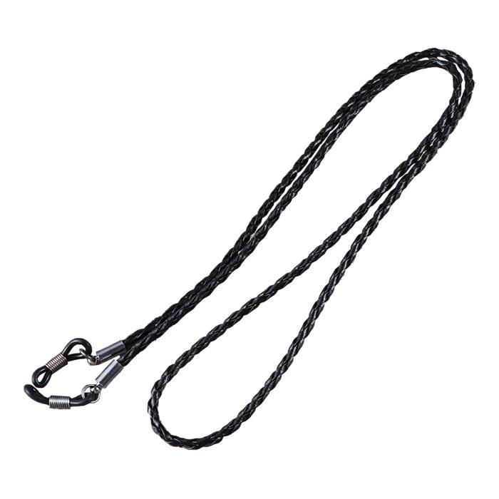 Cordon lunettes de forme spirale, élastique, noir, adultes ,Ursula