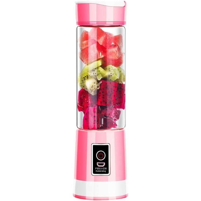 Mixeur à Smoothie Portable 500 W - Avec 2 Bouteilles Tritan 570 Ml Sans BPA - Lames Acier Inox, Facile à Nettoyer
