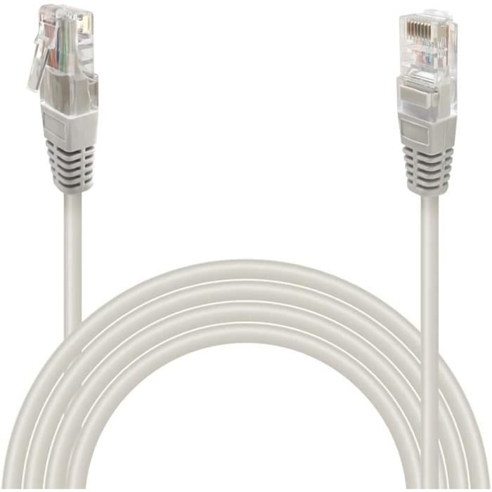 Câble Ethernet Réseau RJ45CAT6 UTP 1Gbit-s 250MHz Compatible PC,switch ...