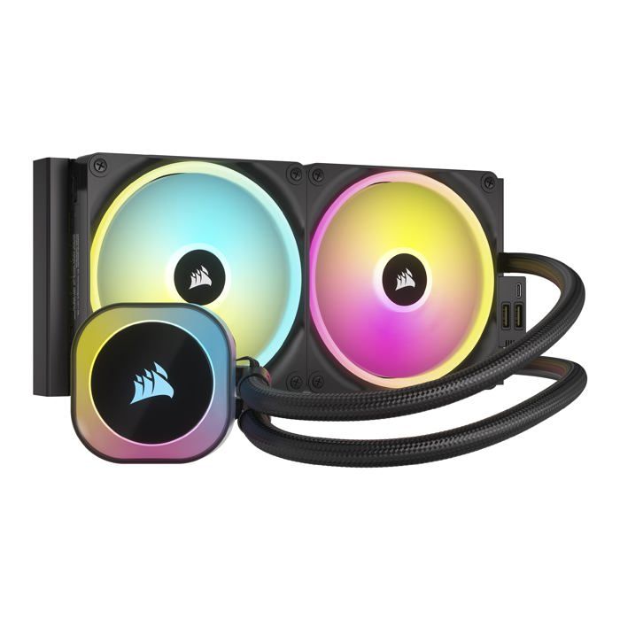 Refroidissement PC – CORSAIR – CW-9061002-WW – iCUE LINK H115i RGB Liquid CPU Cooler with QX140 RGB fans