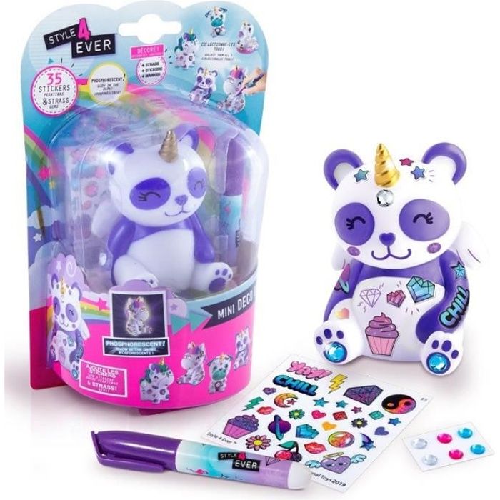 Style 4 Ever Mini Deco Diy Mini Personnage Panda Phosphorescent A Decorer Et Collectionner Ofg 193 6 Ans Et Achat Vente Jeu De Coloriage Dessin Pochoir Cdiscount