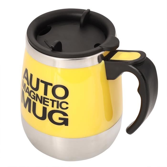 Accessoire Cuisine Tasse Agitation Magnétique Automatique - 380ml - Rechargeable USB - Acier Inoxydable 304 Tasse Connectée