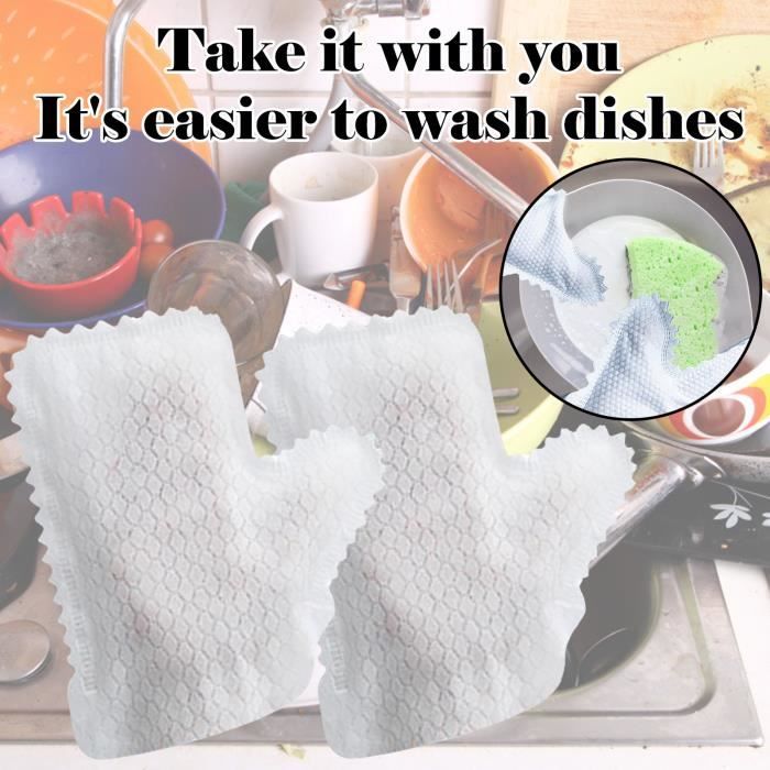 2 Paires Gants De Dépoussiérage Microfibre CWPFVQA - Nettoyage Maison Et Plantes - Absorbants, Réutilisables Et Confortables