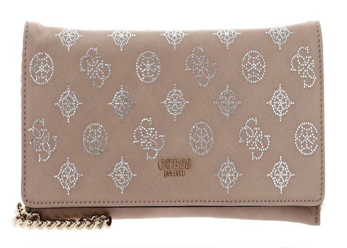 GUESS Pochette vieux rose argente pour femme Gilded Glamour Mini Flap Clutch Champagne 239012 vieux rose argente Cdiscount Bagagerie Maroquinerie