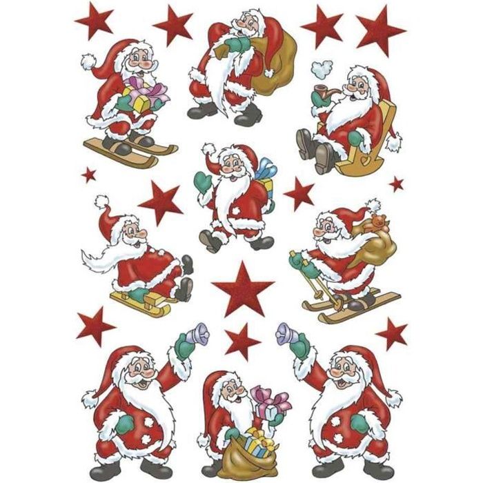 Stickers de Noël - HERMA - Noël classique - 3 feuilles - 21 étiquettes - Autocollants décoratifs