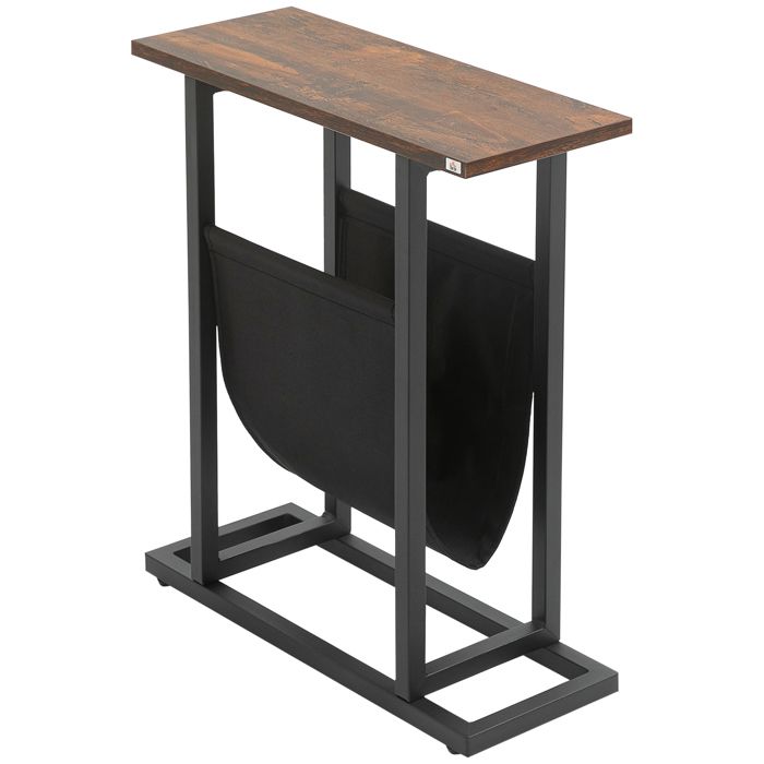 HOMCOM - Table dappoint - Acier - 49x19x55cm - Noir
