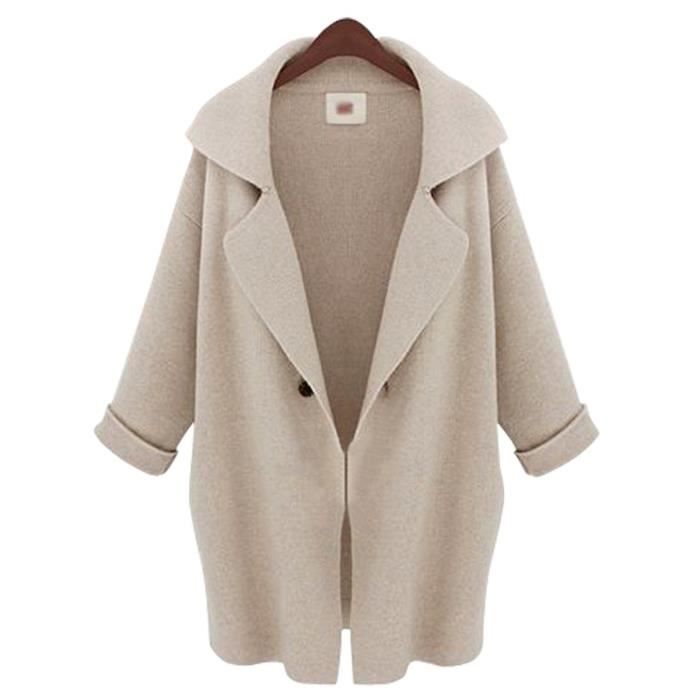 manteau laine beige femme