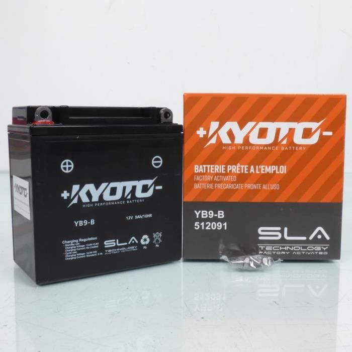 Batterie Kyoto pour Moto Kawasaki 125 BN Eliminator 1998 à 2007 Y9B-B - 12V 9Ah - MFPN : Y9B-B - 12V 9Ah-146938-34N