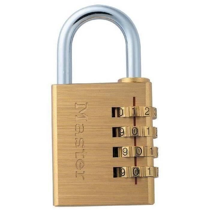 Master Lock Cadenas à combinaison Aluminium Jaune 40 mm 604EURD