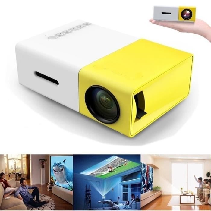 YG300 Full HD 1080p Mini Portable Vidéo Projecteur Accueil Multimédia  Cinéma Théâtre - Jaune - Cdiscount TV Son Photo