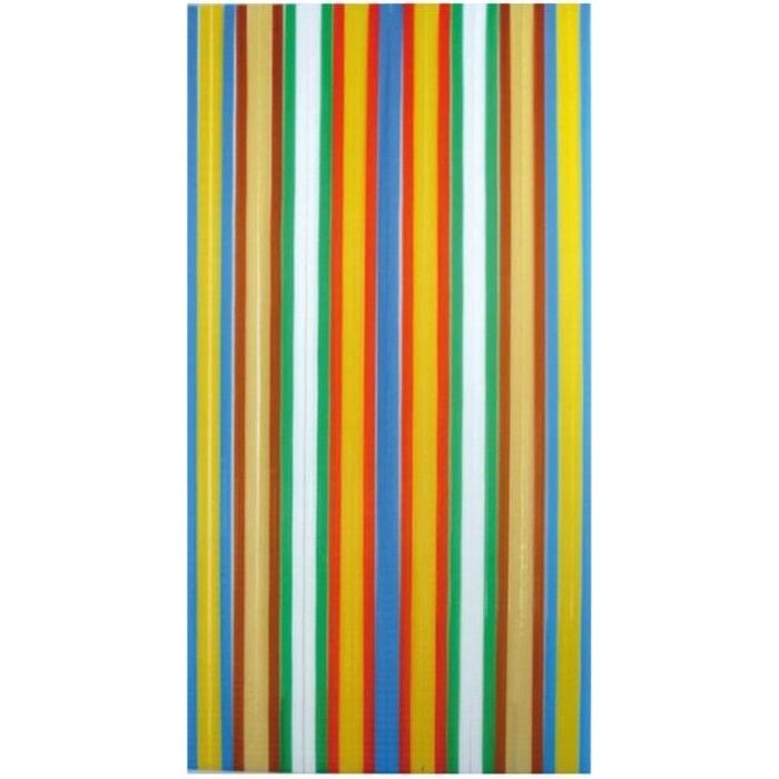 MOREL - Rideau de porte polyéthylène Antilles multicolore 120x220 cm