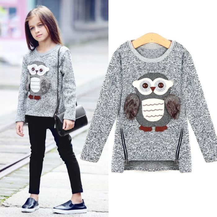 Pull Kimono Sans Manches TU Pour Fille, 12 Ans, Noir, Col V, Décontracté