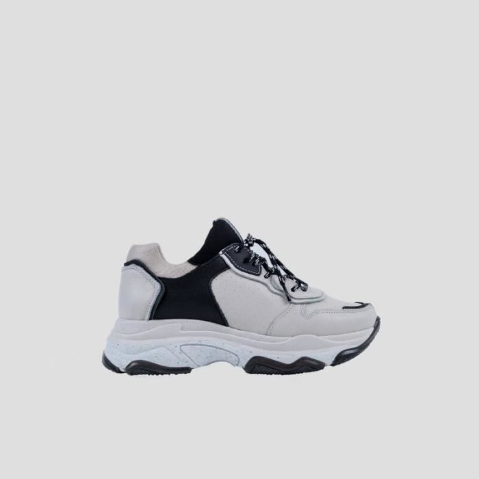 Baskets femme Bronx Baisley noir blanc cass Noir blanc cass
