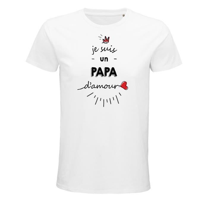 T shirt Homme Papa d amour XXL Id e Cadeau Famille Papa F te des P res Anniversaire No l