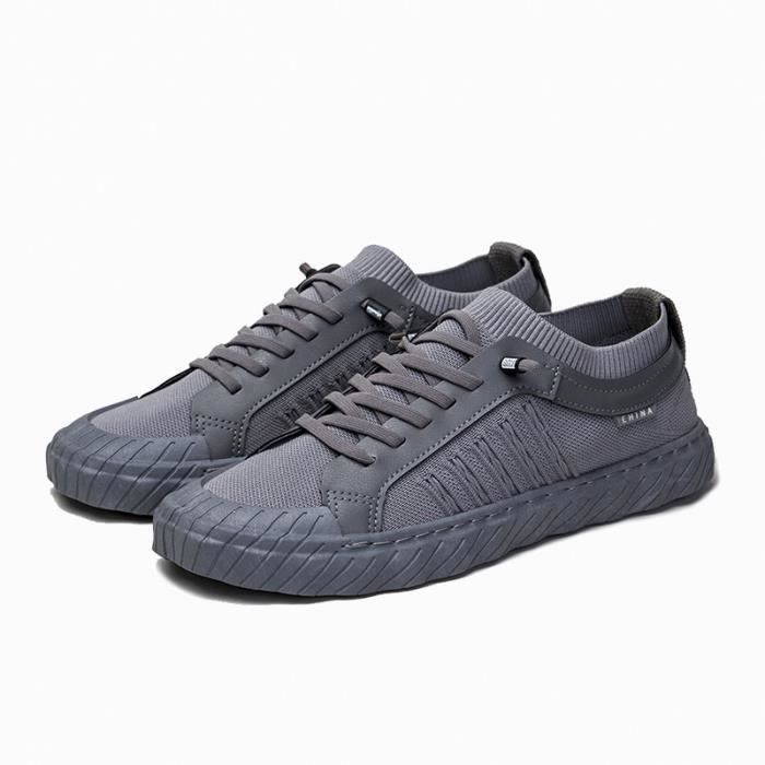 Baskets Homme - VITATA - Printemps 2023 - Maille - Respirant - L?�ger Gris - Cdiscount Chaussures