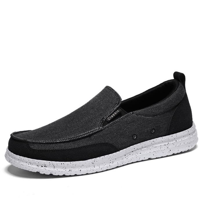 Mocassins Hommes Franco Vanucci Noirs - Taille 10.5 US - Occasion En Bon état