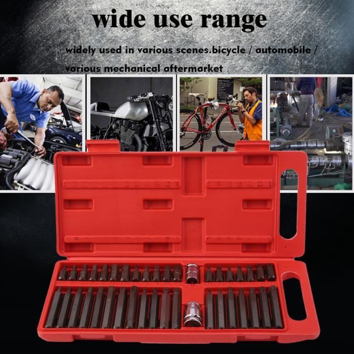 Spline Inhex Socket 40 Pcs Torx Star Spline Hex Socket Bit Set Outil Kit Garage Outils ...