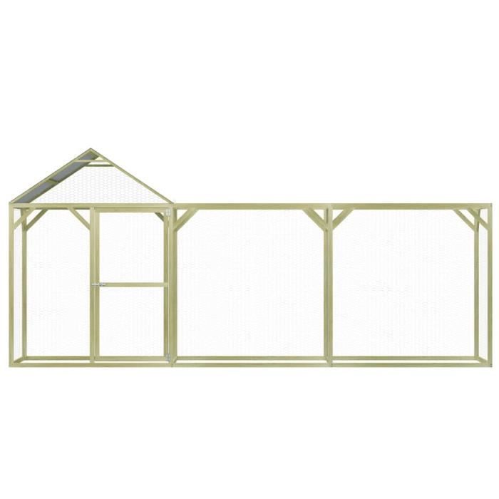 Comparer les prix de BONNEVIE* Clapier Poulailler 45x15x2 m Pinède imprégnée de Haut Qualité - 9940