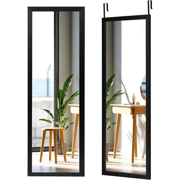 Miroir mural miroir complet 40 x 130 cm, miroir sur pied avec cadre en acier doré et