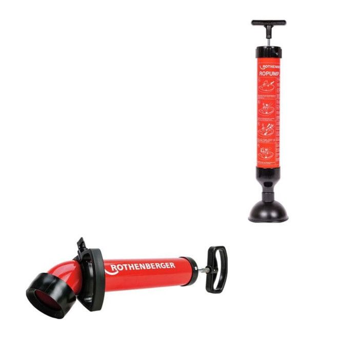 Pompa Manuale Rothenberger Super Ropump Per Sturare Scarichi - Ecologica, Senza Prodotti Chimici, Colore Rosso