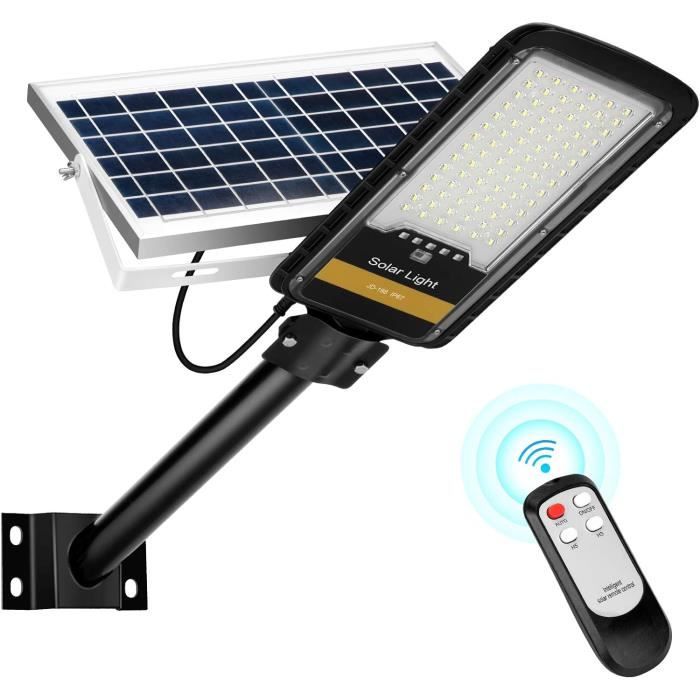 Projecteur Solaire 100W à Large Faisceau – Avec Télécommande, étanche IP67, Pour Extérieur, Mur Ou Jardin