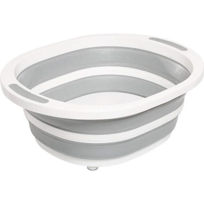 Dizie 1 Pcs Bassin Portable Pliable Lavabo Lavage R/étractable Silicone L/éger Plat Paniers De Bain Kits Multifonctions pour Maison Voyage Camping P/êche en Plein Air 25cm Couleurs al/éatoires