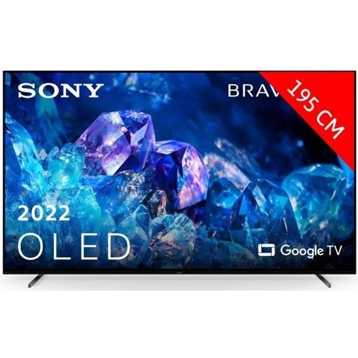 TV OLED 4K 195 cm - SONY - XR77A80KAEP - Google TV - Acoustic Surface Audio+ - Cognitive Processor XR
