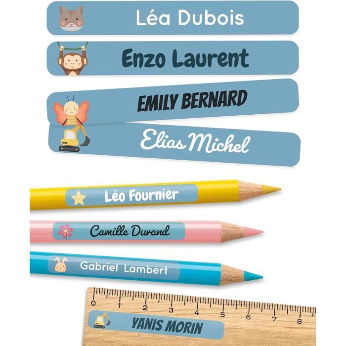 Étiquettes Autocollantes Personnalisables Melu Kids - 100 Stickers Imperméables