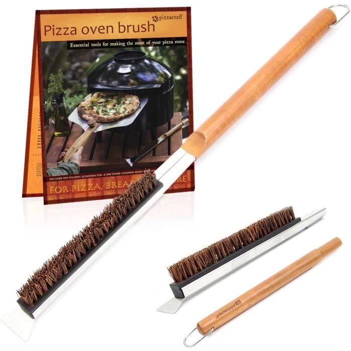 BROSSE NETTOYAGE FOUR PIZZA 25,5x5x10,5 CM ARGENTE ACIER (1 UNITÉS) - REF. 224.21