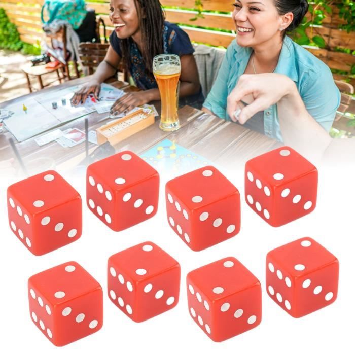 Dés en bois faits à la main – Dés rustiques à six faces pour jeux de société – 19 mm (3/4