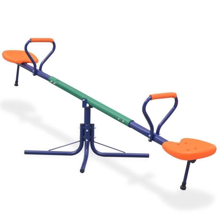 Bascule rotative - vidaXL - Orange - Acier et Plastique - Pour enfants à partir de 3 ans - Mixte